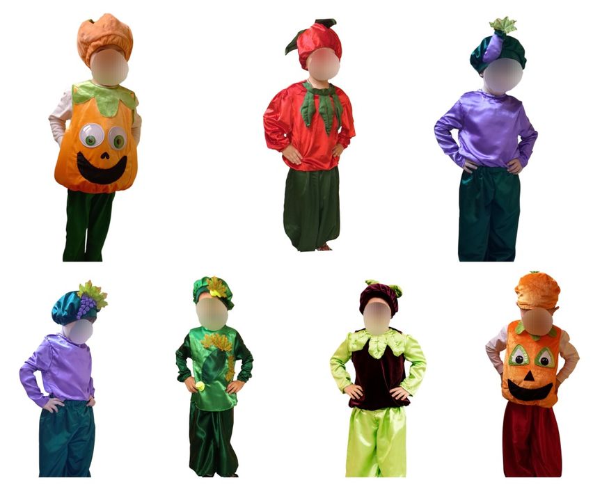 Карнавальний костюм на хлопчика буряк огірок гарбуз помідор виноград