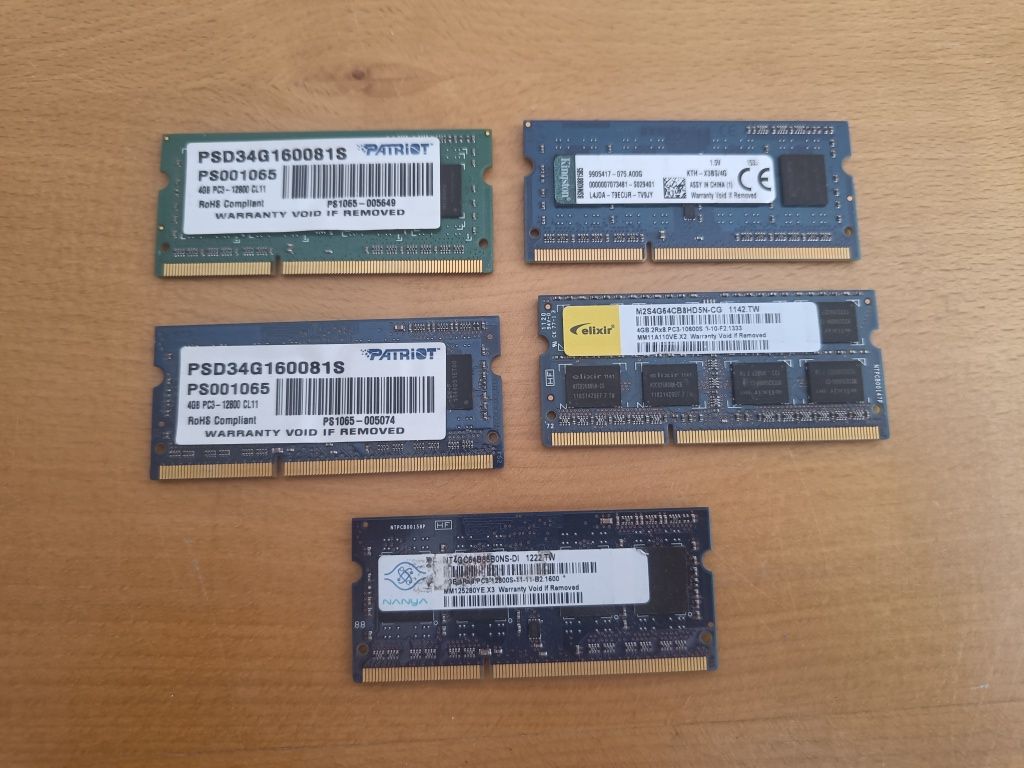 Озу оперативна пам'ять для ноутбуків DDR3, DDR3L 2gb, 4gb