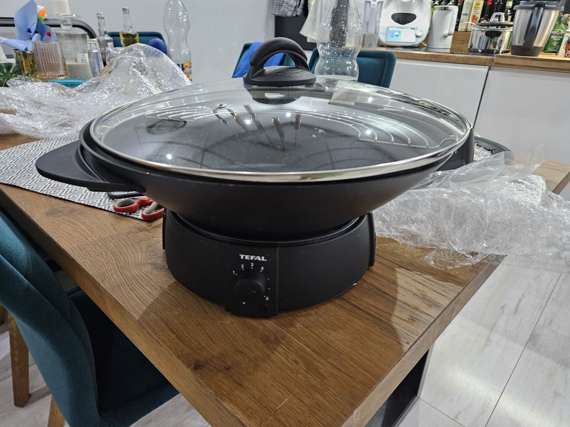 Tefal elektryczny  wok fondue 2w1