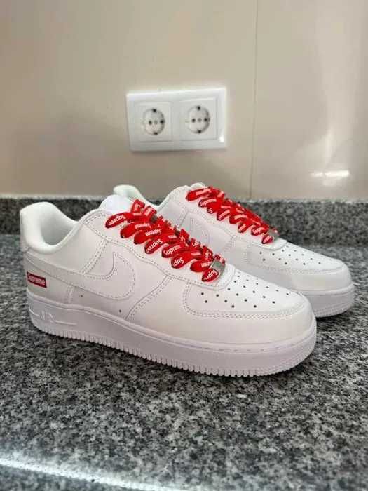 "Buty koszykówki "Nike_Air_Force_1_Low_Supreme_White R.42.5