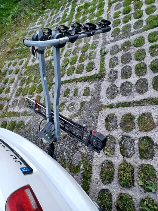 Bagażnik uniwersalny na 3 rowery na hak skladany uchylany made in ital