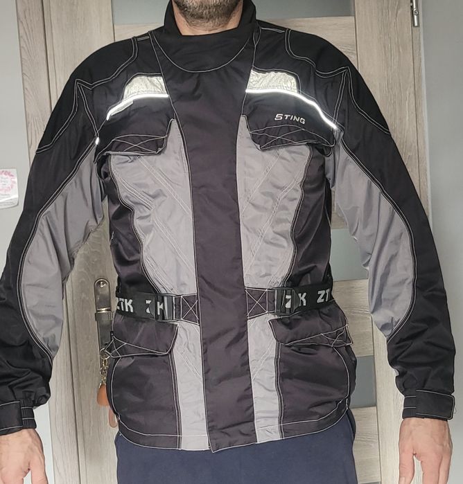 Kurtka motocyklowa Sting ZTK 3m szrno szara