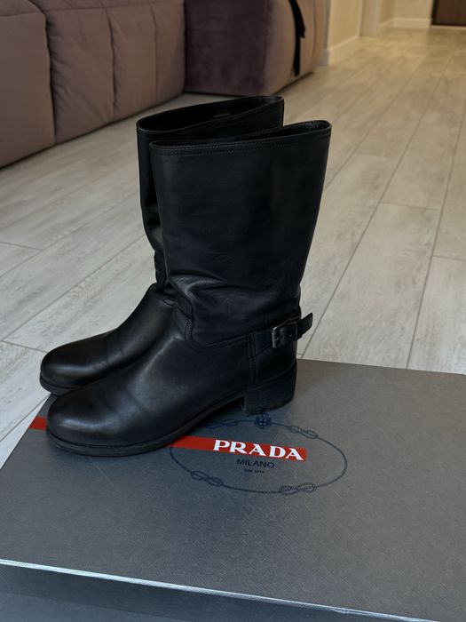 Шкіряни ботинки Prada оригінал 40р