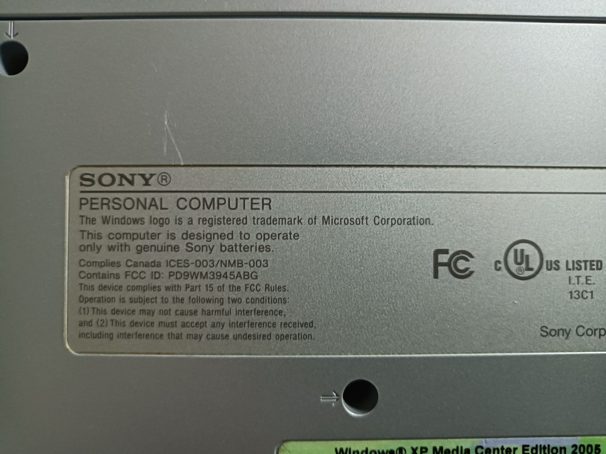 Laptop SONY Vaio PCG-7T1L