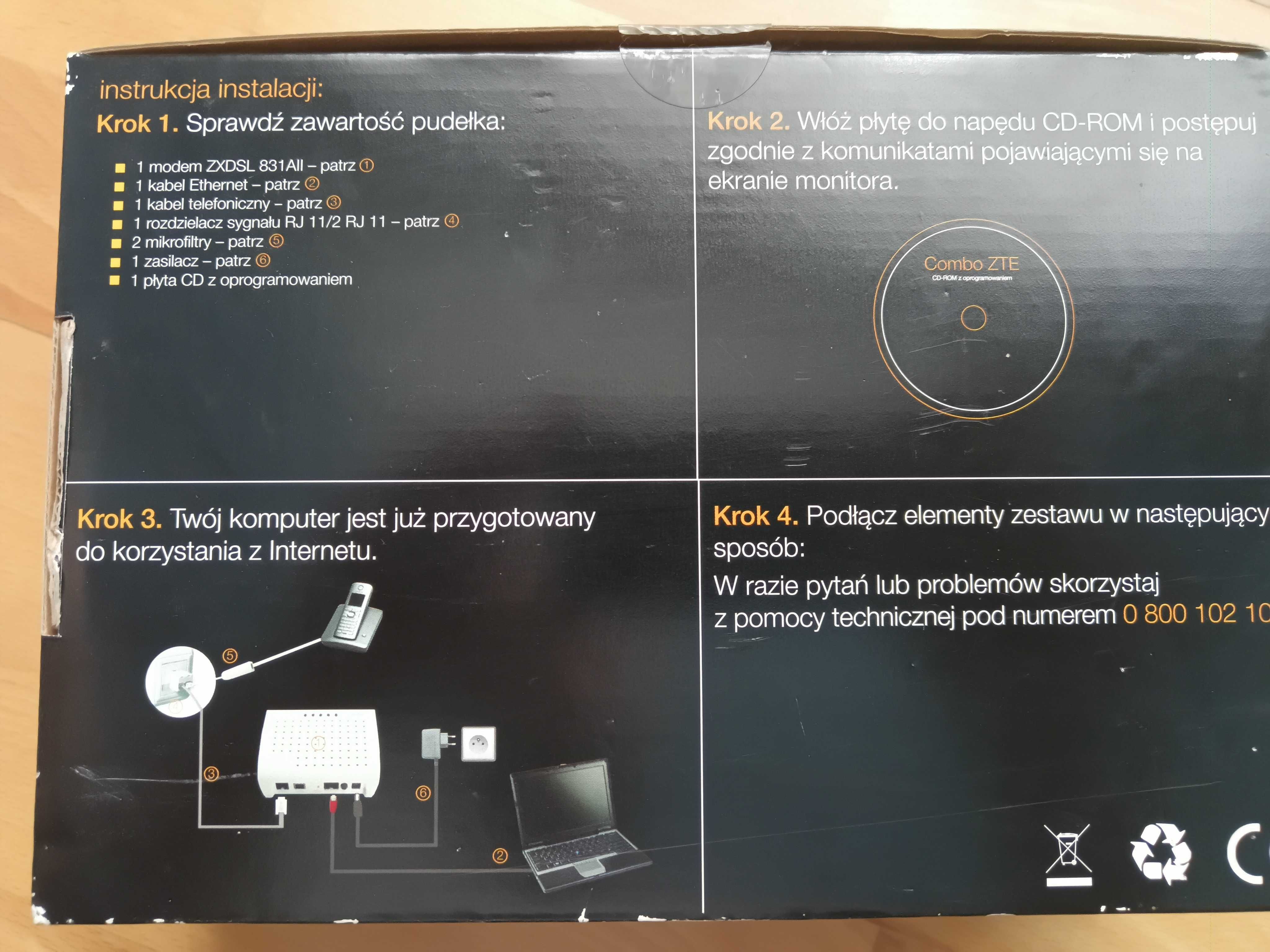 Modem ZTE xdsl831Aii