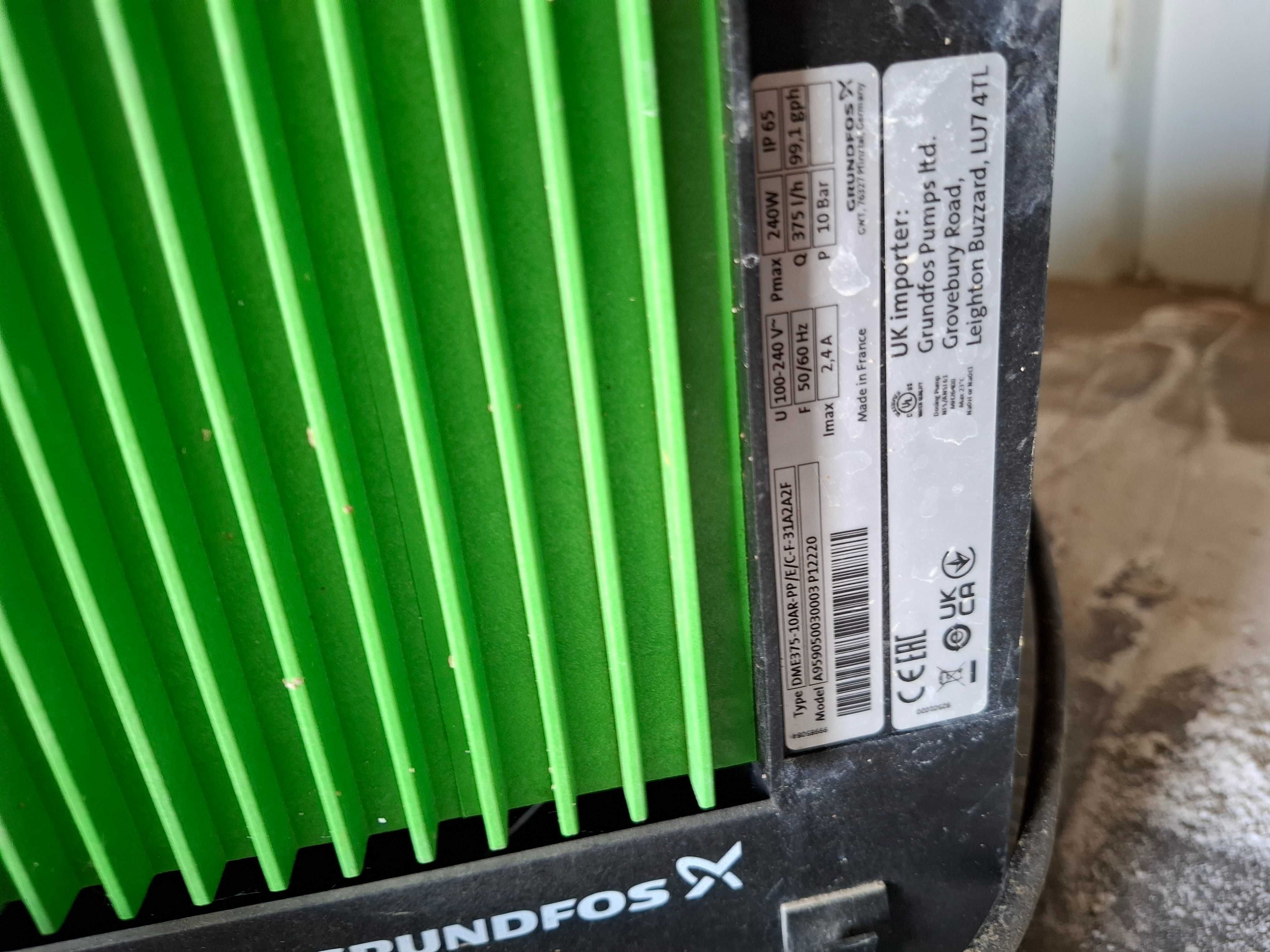 Pompa dozująca Grundfos, DM375-10AR, UŻYWANA, do 375l/h, 10 Bar