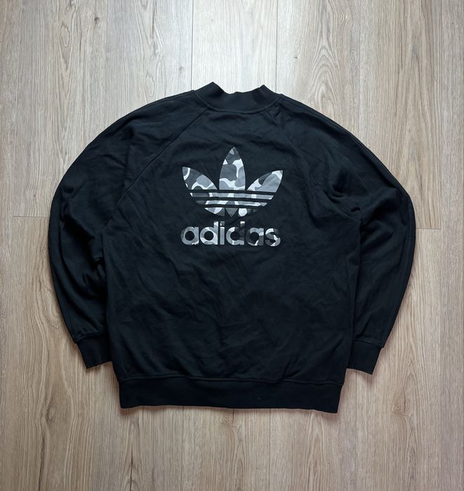 Adidas Big logo Camo Bluza rozpinana Track Jacket Rap Skate Streetwear