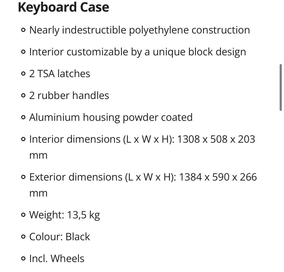 Gator TSA 76D - Hardcase/Flightcase