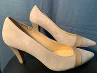 Туфли женские новые GABOR бежевые кожаные/ замшевые недорого р. 40-41