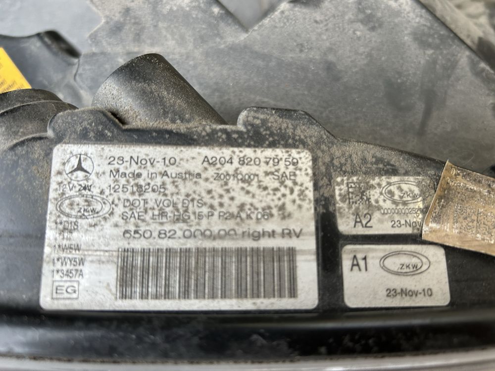 Lampa prawa przód Mercedes GLK x204 Przedlift USA bixenon