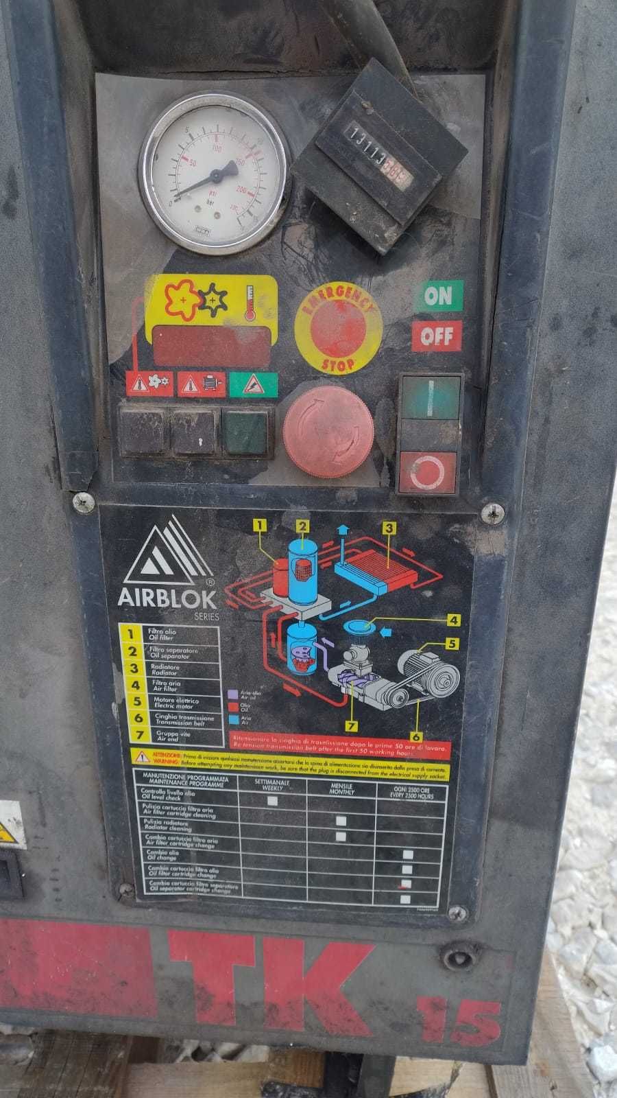 Sprężarka śrubowa FIAC TK15 na częći