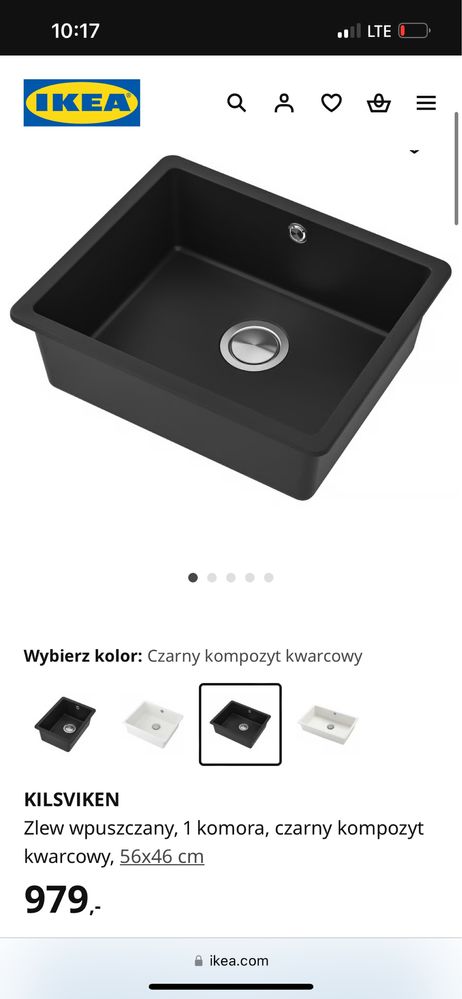 Zlew KILSVIKEN z ikei nowy okazja
