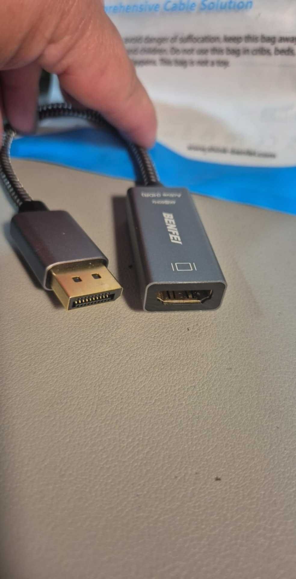 Adapter DisplayPort HDMI HDCP Aktywny 4K 60Hz 2K 144Hz DP DP++ Eyefini