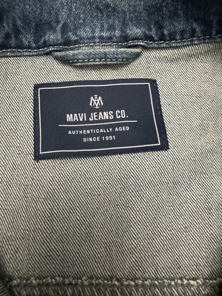 Mavi Jeans kurtka - katana jeans vintage damska L, przecierana, tygrys