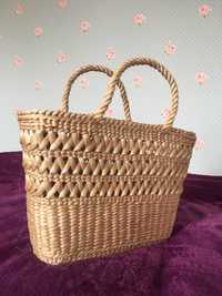 Плетена корзина сумка ручної роботи із рогози аїр рогозоплетіння кошик
