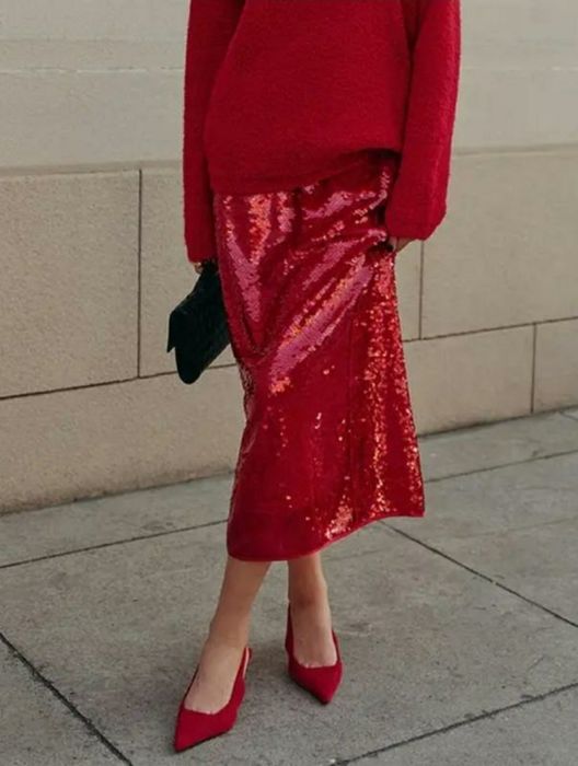 Спідниця міді в паєтки