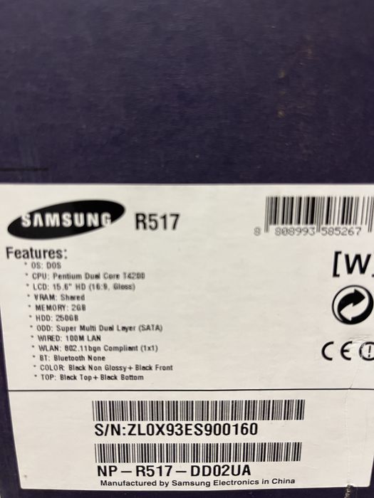 Ноутбук samsung  NP-R517 возможен обмен