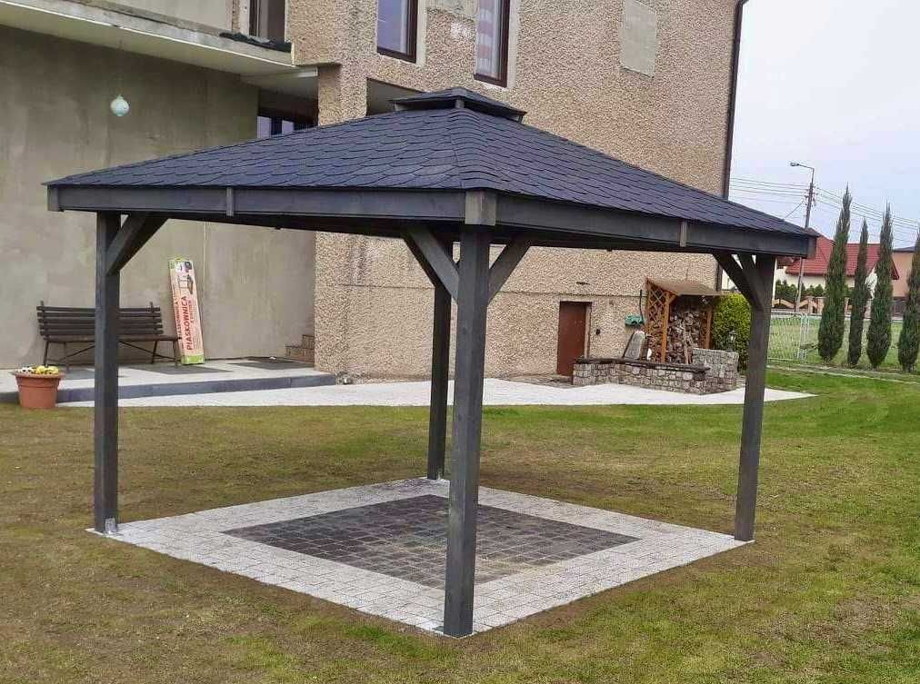 Altana ogrodowa MALTA 3X3 altanka wiata pergola zadaszenie słupy 12x12