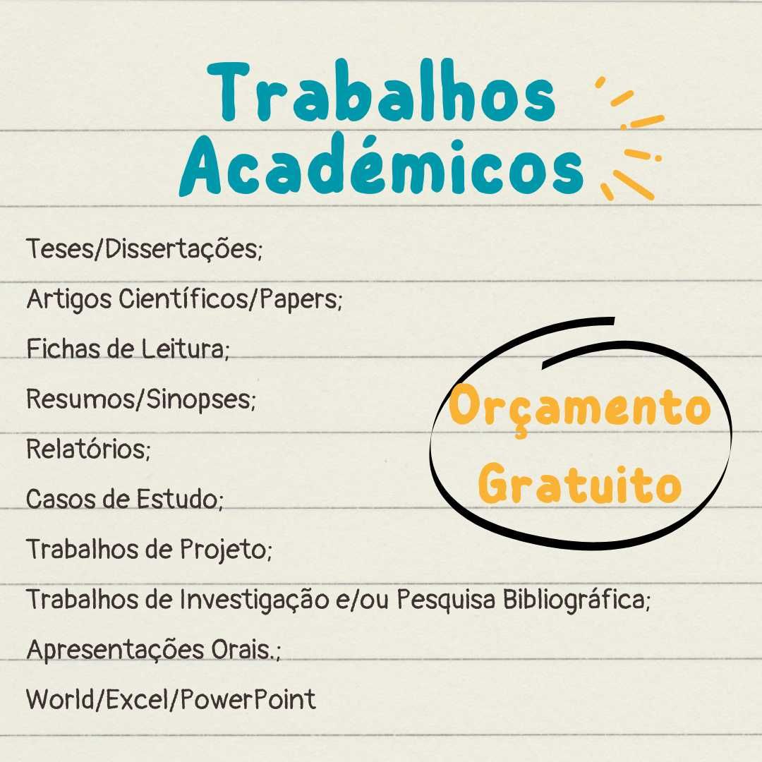 Trabalhos Académicos e Explicações