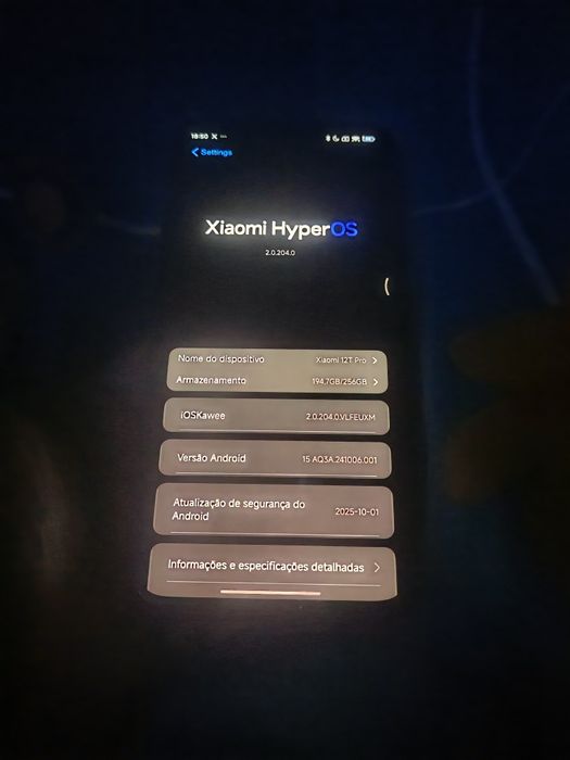 Telemóvel Smartphone Xiaomi 12T Pro 8Gb de RAM 256Gb ROM