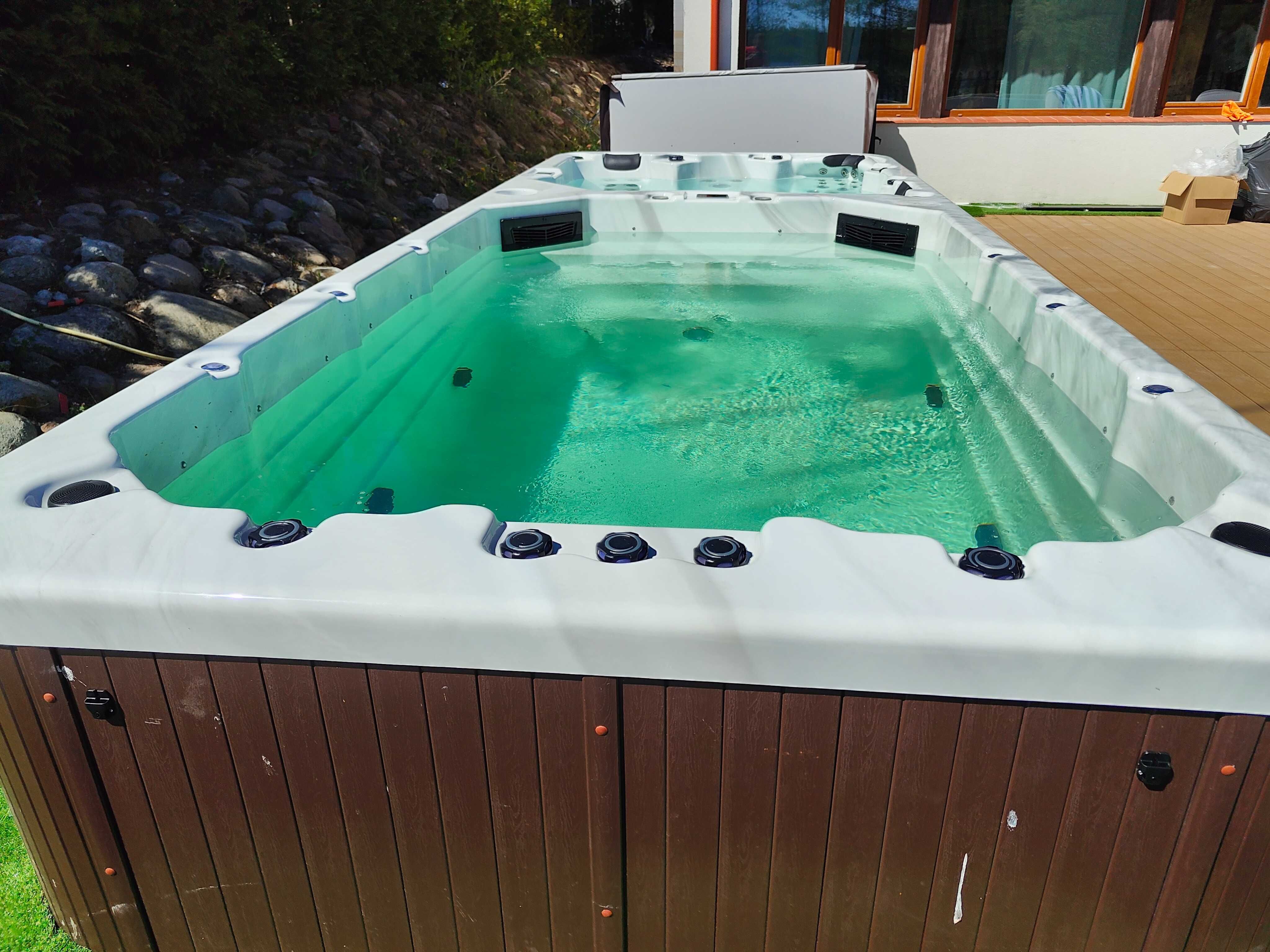 Swim spa - 5.8m -basen z przeciw prądem + jacuzzi - gwarancja 24mc
