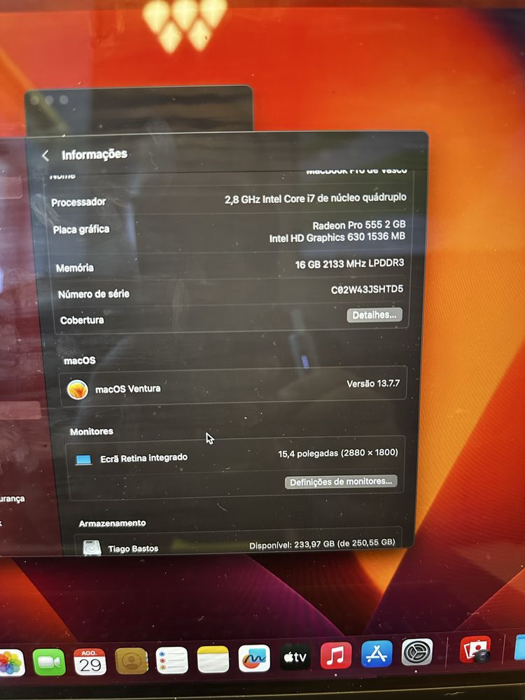 Macbook Pro 15 I7 2017