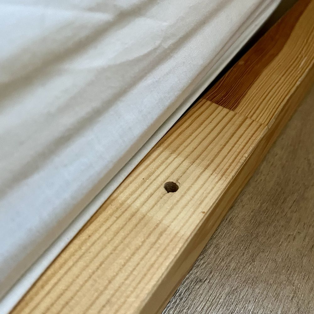 Łóżko drewniane ikea kura