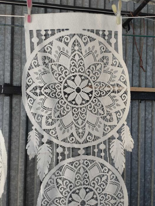 Panel, firanka łapacz snów koloru lnianego 43 x 140