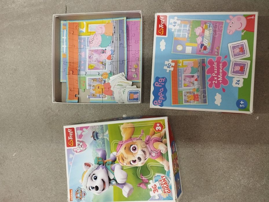 Puzzle Świnka Peppa + Psi Patrol Gigant