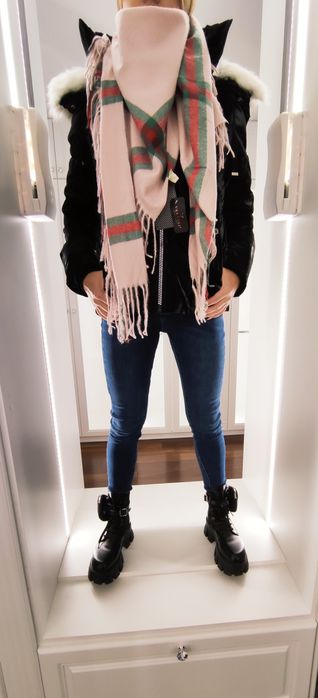 Kurtka pikowana wrażenie atłasu od S do XXL