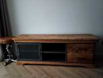 Szafka, komoda, stolik RTV, lite drewno mango, metal, loft