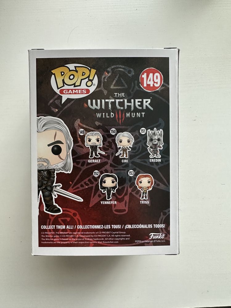 The Witcher Wiedźmin Funko Pop Geralt