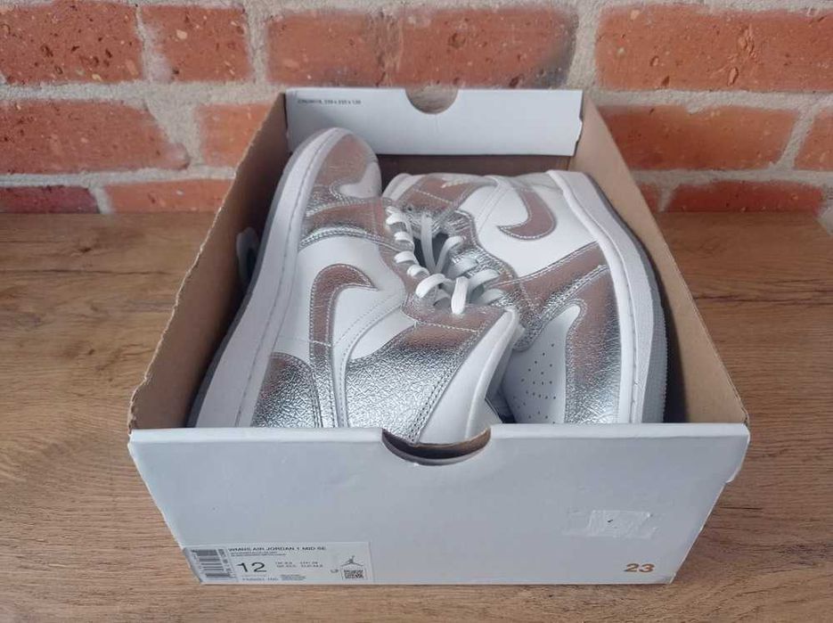 Buty Nike Air Jordan 1 Mid SE Crinkled Crome Eur 44,5 koszykówka