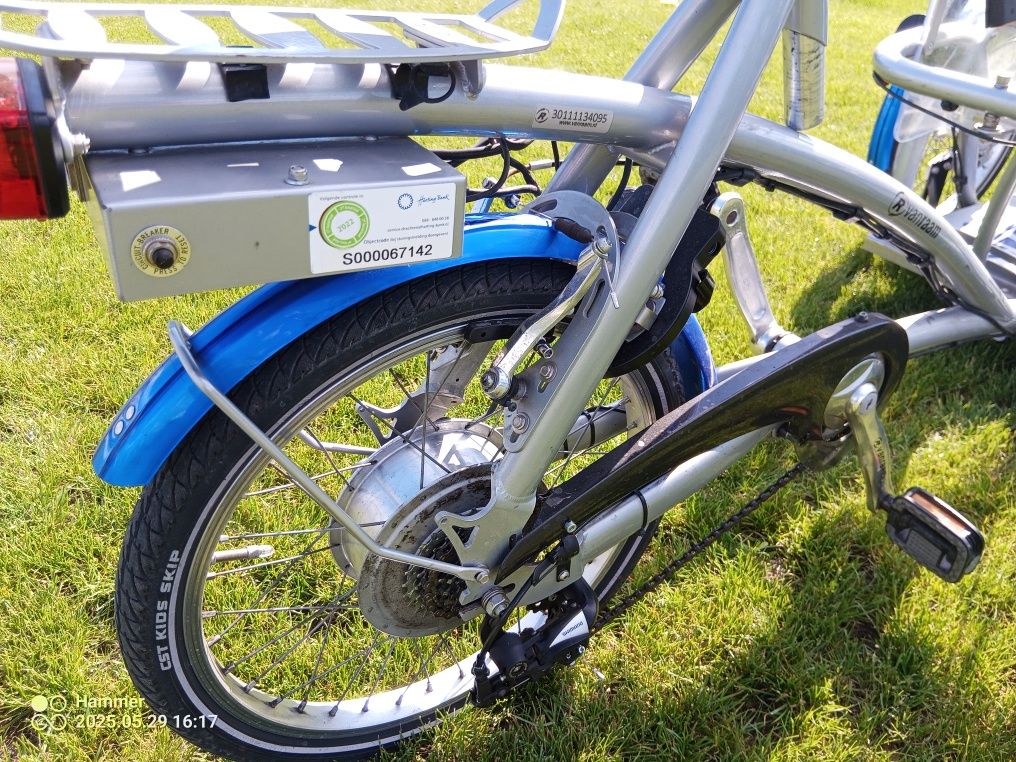 Rower miejski elektryczny z platformą Vanraam