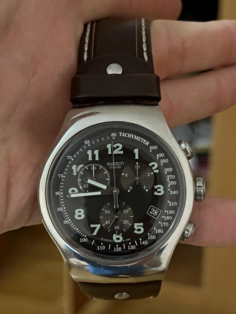 Swatch irony колекційні зі шкіряним ремінцем, оригінал