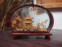 Korek diorama laka Chiny orient miniatura korkowa