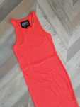 Sukienka maxi superdry XS neonowa pomarańcz