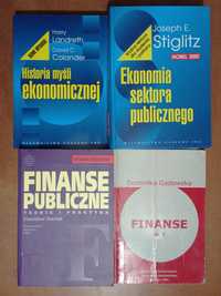 4 książki Historia myśli ekonomicznej Landreth Ekonomia Stiglitz