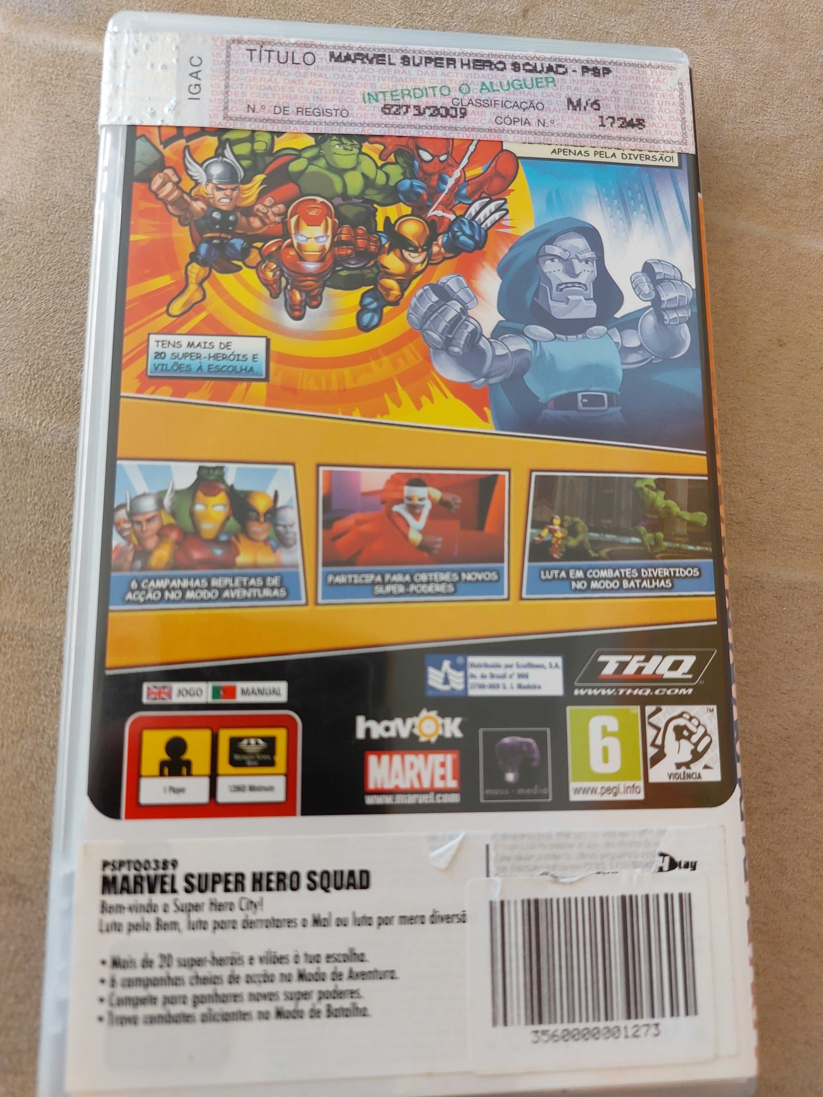 Jogos PSP Super heróis da Marvel