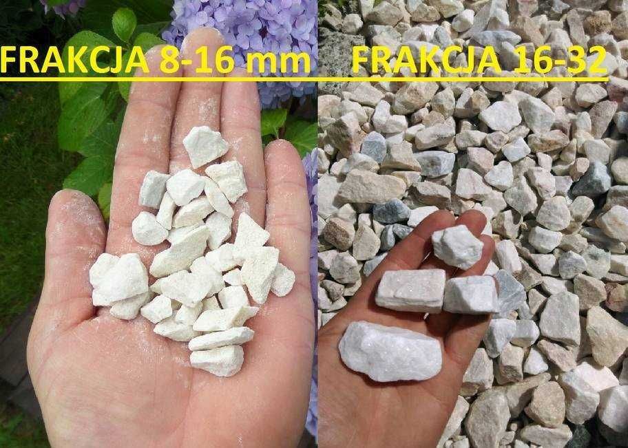 Grys 8-16 Biała Marianna Marmur 16-32 kamień ozdobny ogrodowy