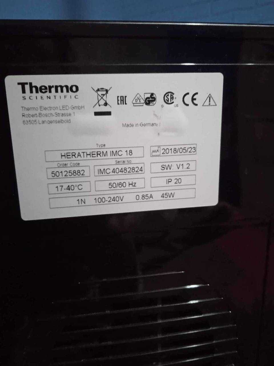 Продаю Thermo SCIENTIFIC Heratherm IMC 18