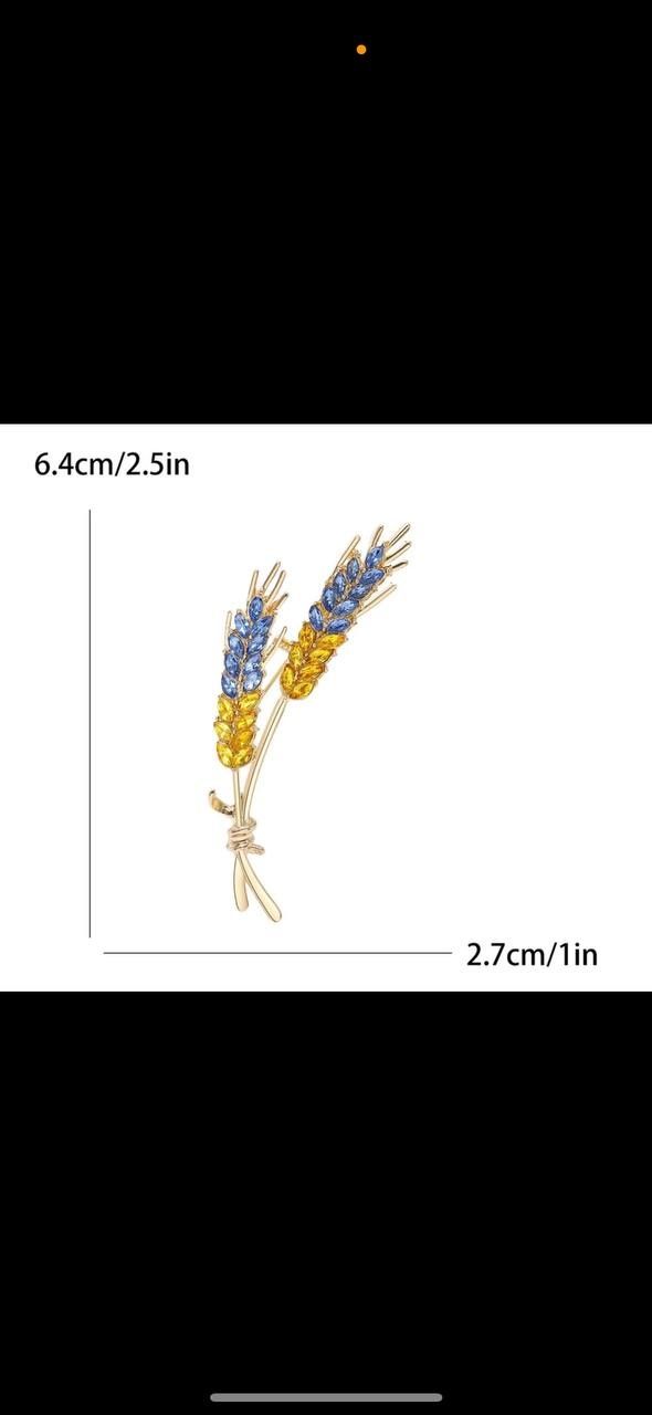 Розпродаж !!! Брошка з колосу зі стразами для жінок