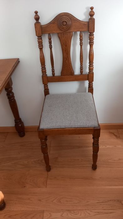 Stol dębowy 3 krzesła