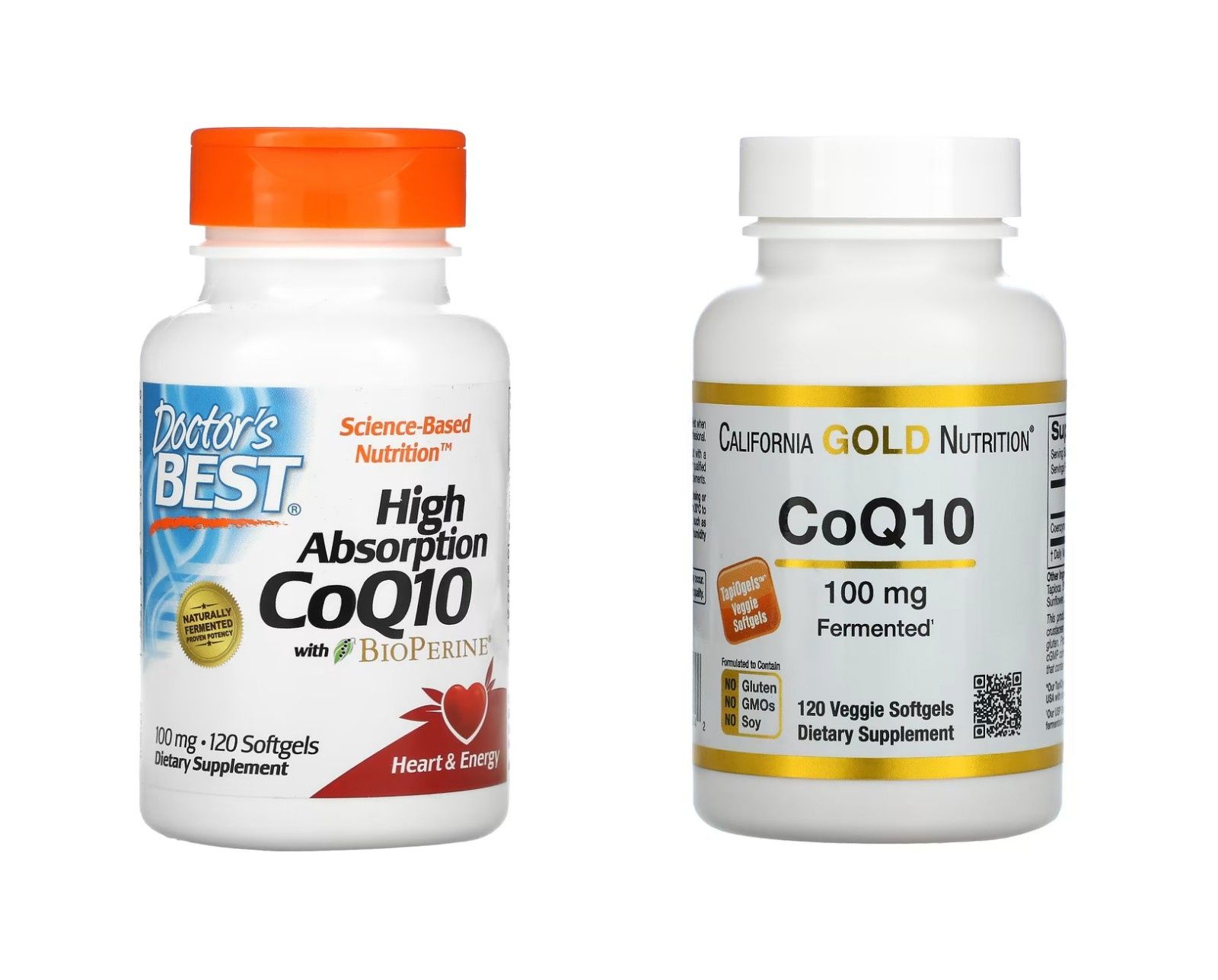 California Gold Nutrition, Doctor's Best коензим CoQ10 100 мг 120 штук