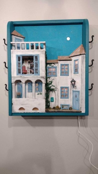 Wieszak diorama obrazek styl grecki handmade