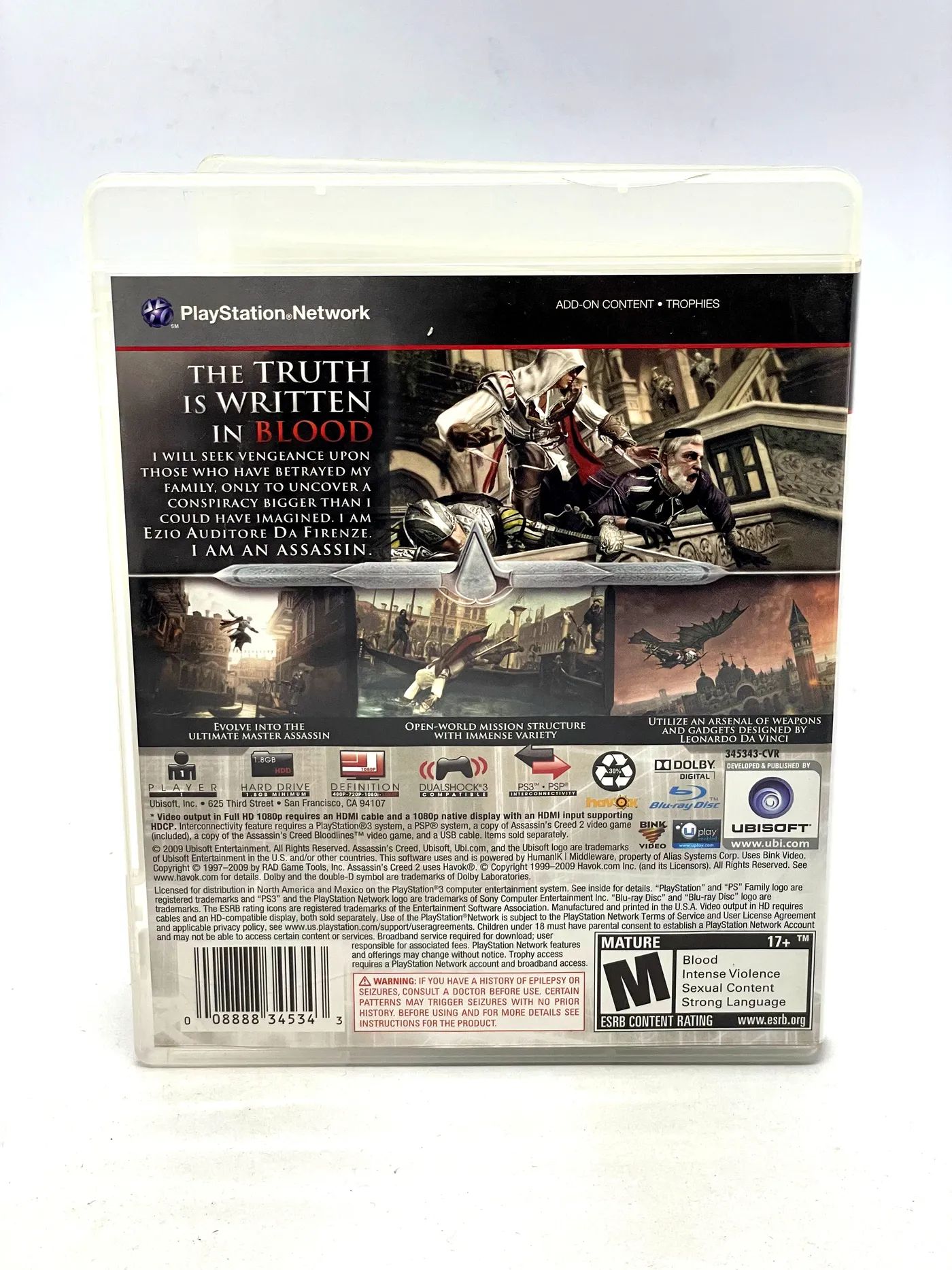 Assassin's Creed II NTSC-U PS3 Po Angielsku