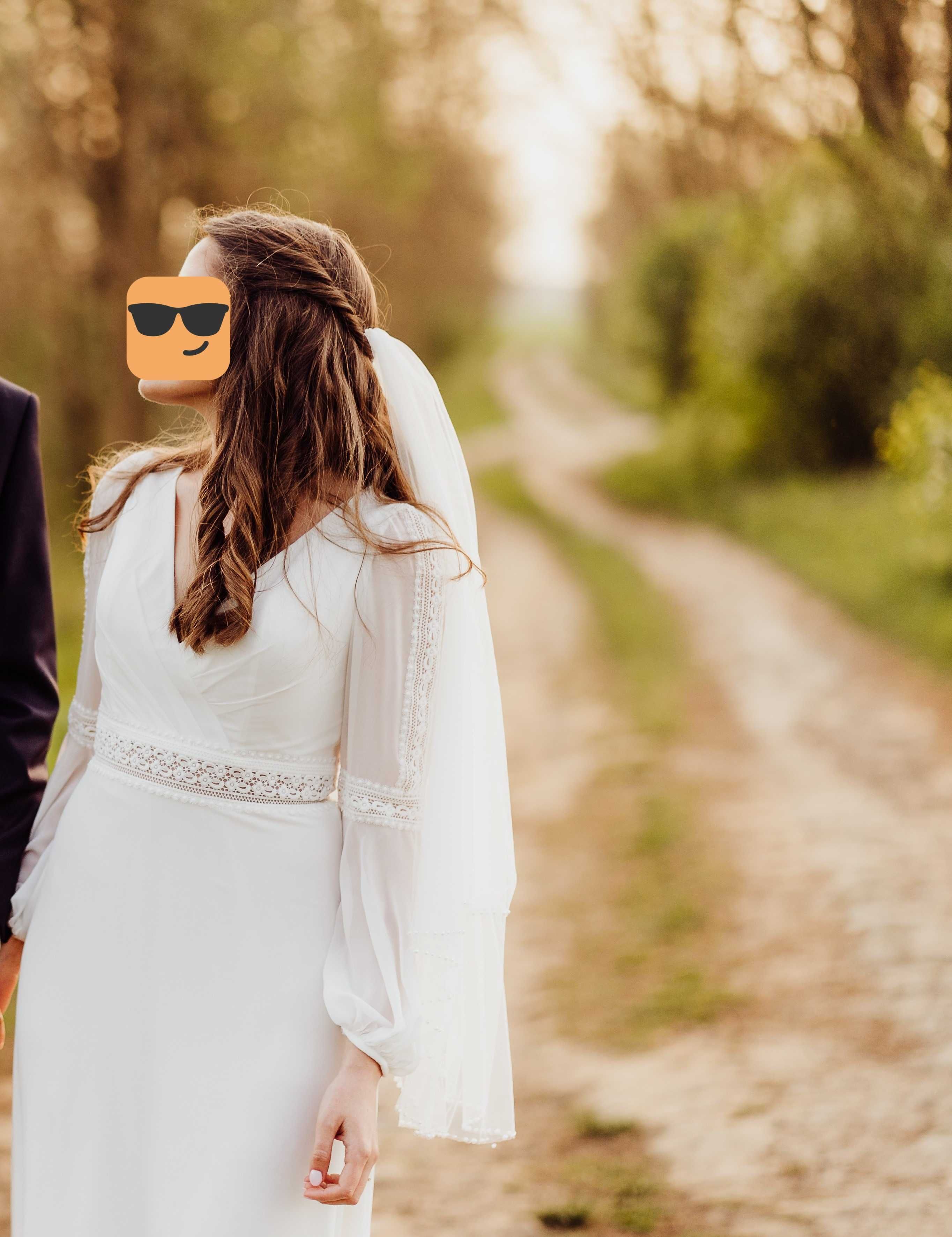 Suknia ślubna boho Pronovias + welon gratis