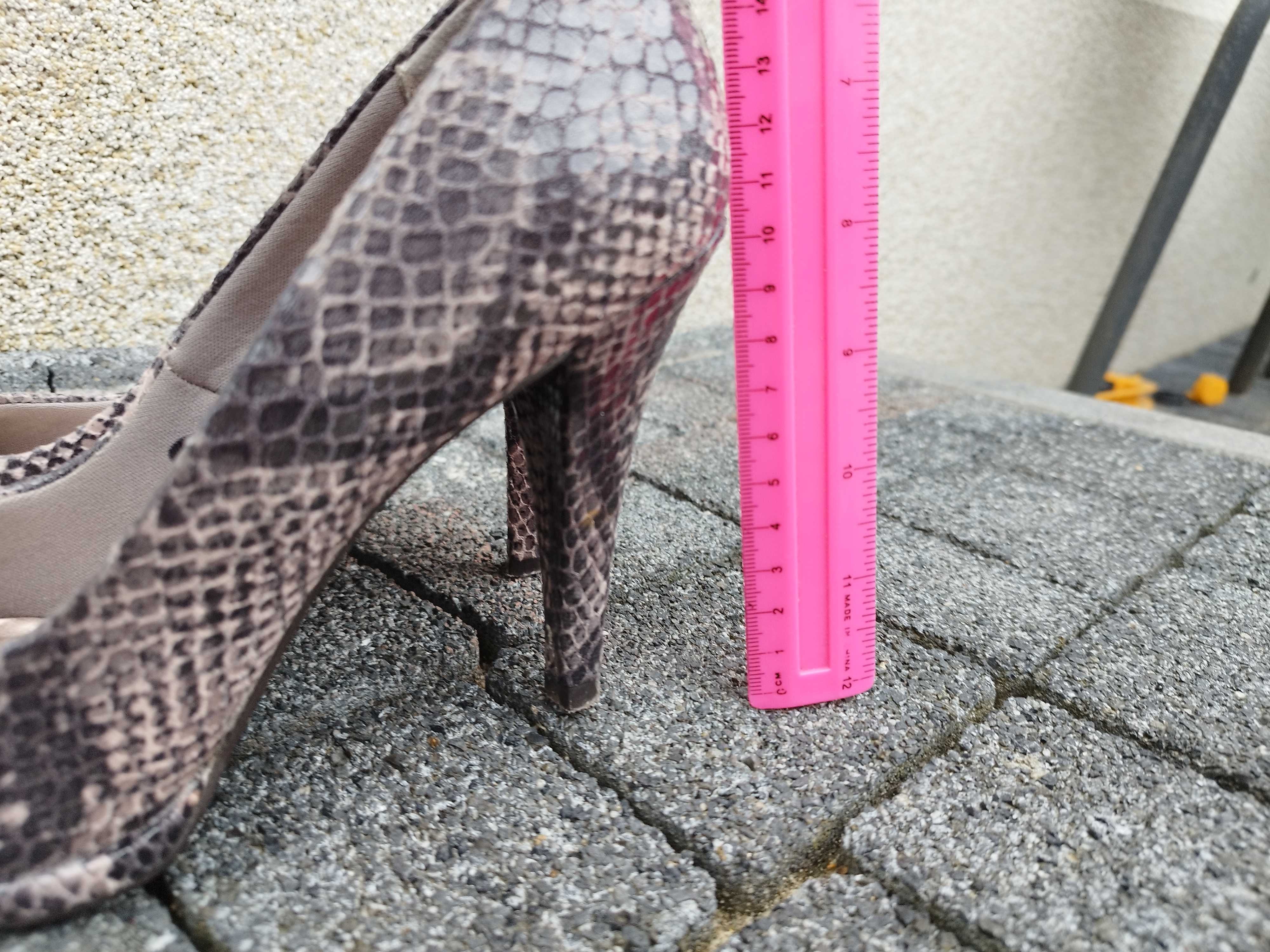 Buty na obcasie Skóra węża