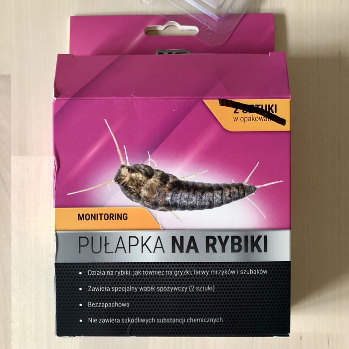 Pułapka lepowa na rybiki cukrowe No Pest - 1 sztuka