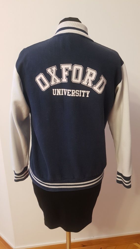 Bluza Oxford, biało-granatowy, rozmiar XS